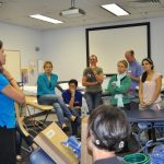 Ingrid facilitating a group discussion